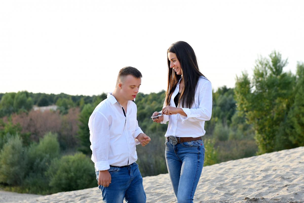 Peťo s maminou